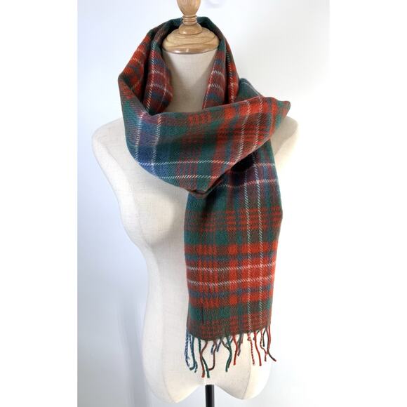 VTG Highlander By Lochcarron Wool Scarf Scotland Plaid - Picture 1 of 5
